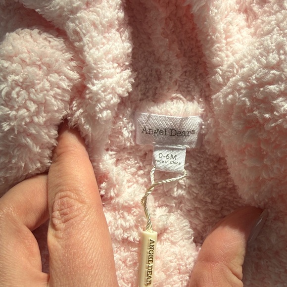 Angel Dear Pink Fuzzy Zip-Up Hoodie ( Size 0-6 mos) - Picture 2 of 4
